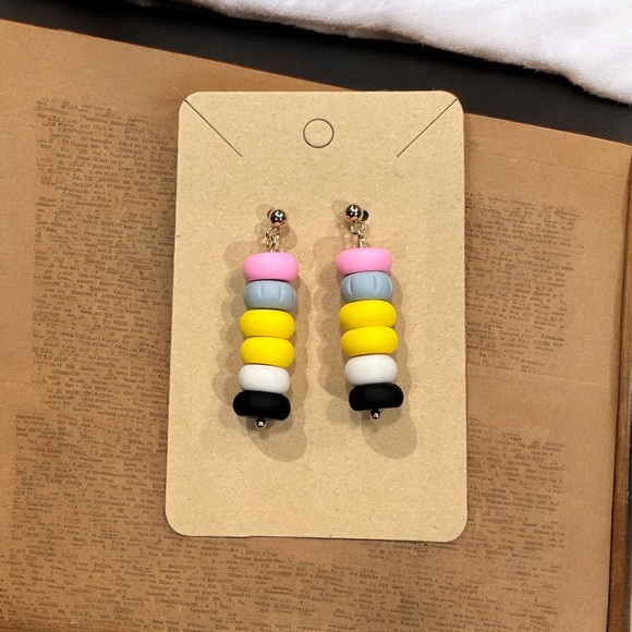 Back To School Pencil Dangle Earrings- Polymer Clay - Picture 2 of 2